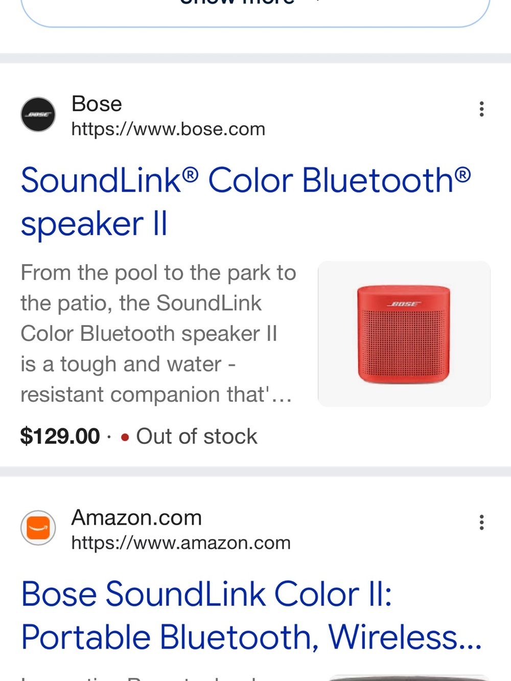 Bose SoundLink Color II Portable Bluetooth Speaker — Red